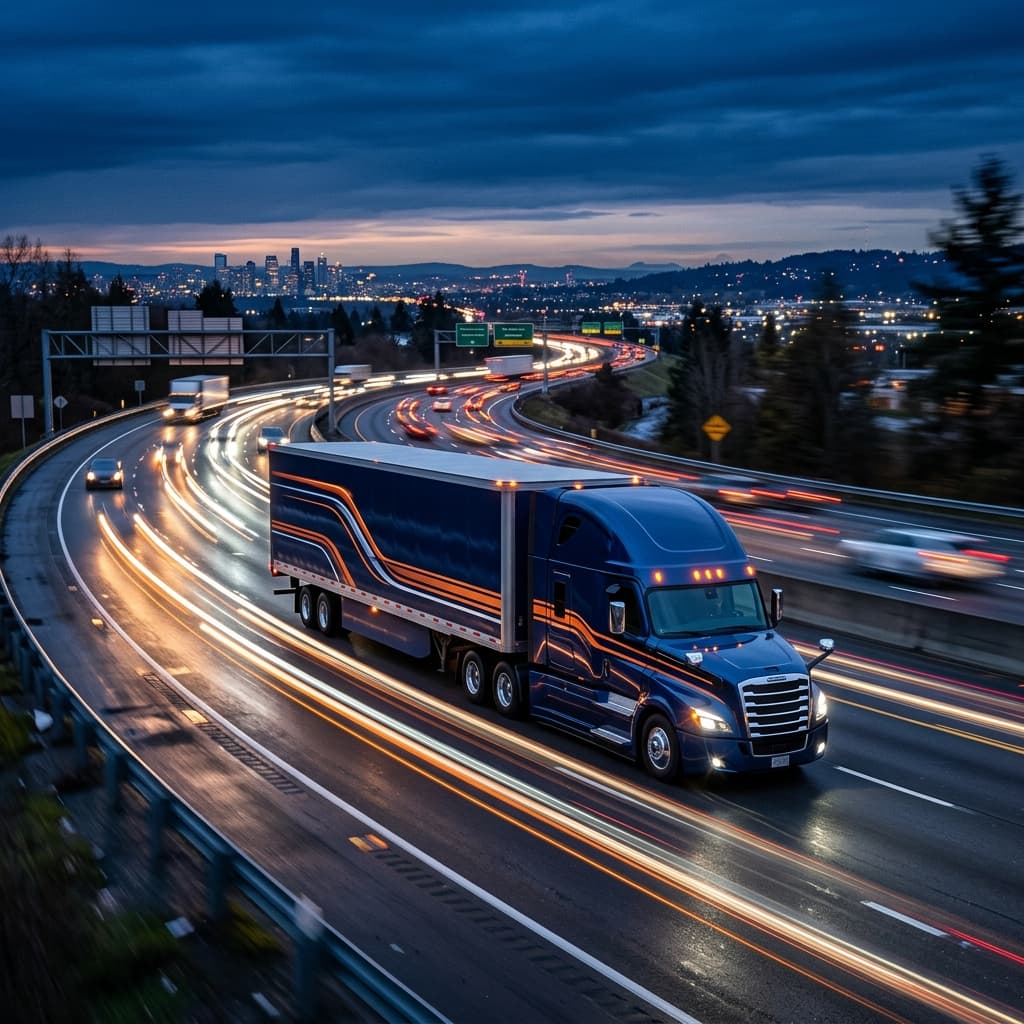 Orange Cargo Truck